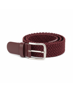 Ceinture élastique tressée Confort - Bordeaux