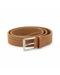 Ceinture élastique tressée Confort - Camel