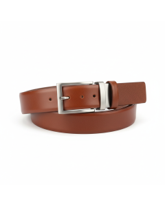 Wendegürtel Leder schwarz/cognac Duo