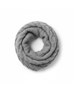 Snood en maille épaisse tricoté Cozy - Gris chiné