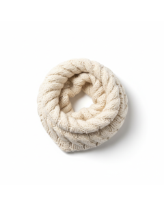Snood en maille épaisse tricoté Cozy - Ivoire