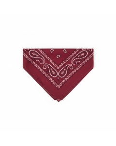 Bandana en coton imprimé Paisley - Bordeaux