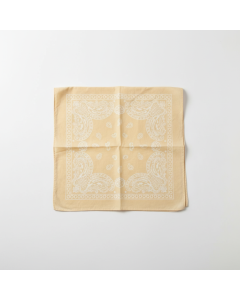 Bandana en coton imprimé Paisley - Ivoire