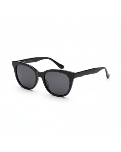 Lunettes de soleil cat-eye rétro Diva - Noir