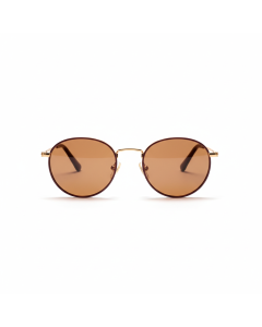 Lunettes de soleil rondes John - Bordeaux