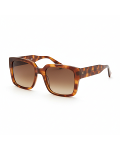 Lunettes oversize carrées Jackie - Cognac