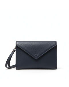 Kuvert-Clutch aus genarbtem Leder Lettre