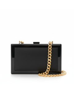 Pochette rigide box Minaudière - Noir
