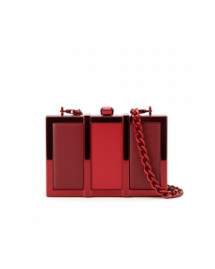 Pochette rigide box Minaudière - Rouge