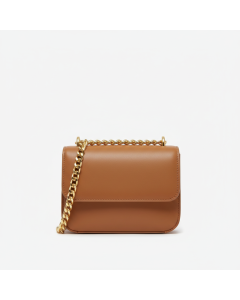 Mini sac cross-body chaîne Soirée - Camel