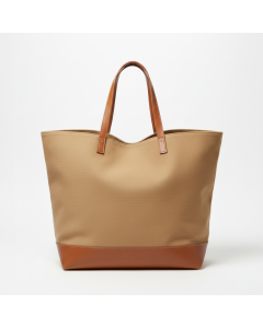 Sac cabas en toile et cuir Weekend - Camel