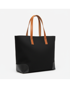 Sac cabas en toile et cuir Weekend - Noir