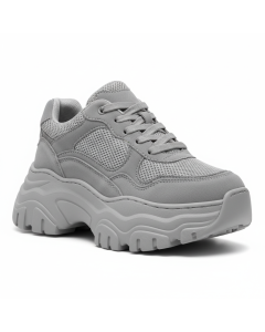 Sneaker chunky plateforme Urban Runner - Gris chiné - 39