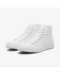 Sneaker montante en toile High Street - Blanc - 39
