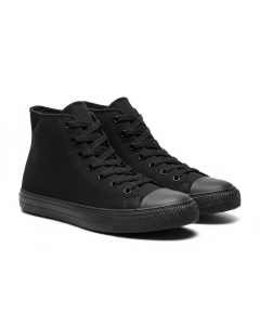 Sneaker montante en toile High Street - Noir - 39