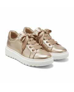 Sneaker aus goldenem Metallic-Leder Stella