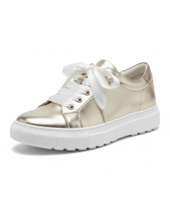 Basket cuir doré métallisé Stella - Blanc - 42