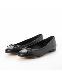 Ballerine en cuir nappa nœud Classique - Noir - 35