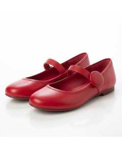 Ballerine Mary Jane bride Rétro - Rouge - 44