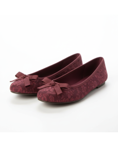 Ballerine en toile imprimée Liberty - Bordeaux - 35