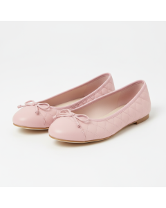 Ballerine cuir matelassé Couture - Rose poudré - 38