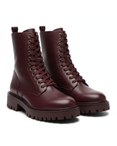 Rock lace-up combat boot