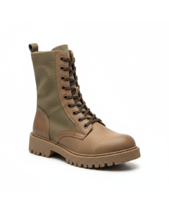 Bottine combat lacets Rock - Kaki - 43