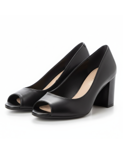 Escarpin bout ouvert peep-toe Estival - Noir - 41
