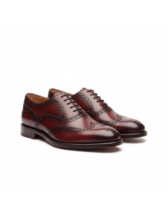 Richelieu en cuir bicolore Gentleman - Bordeaux - 36