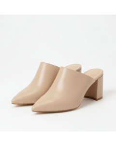 Leder-Mule mit Absatz Minimal
