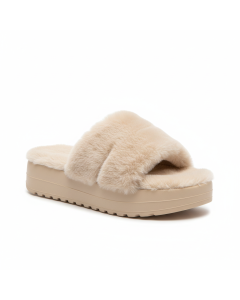 Gefütterte Fell-Pantolette Hygge