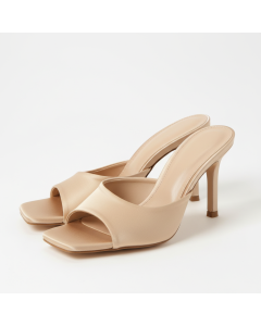 Satin-Mule mit Stiletto-Absatz Soirée