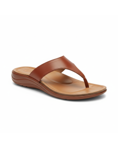 Sandale entre-doigts cuir Tropicale - Cognac - 44