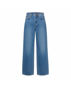 Jean wide leg en denim brut Indigo
