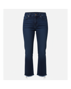 Jean straight cropped effiloché Edge - Bleu marine - 46