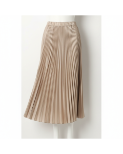 Pleated satin midi skirt Grâce