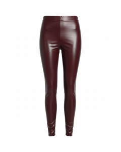 Legging façon cuir Glam Rock - Bordeaux - 42