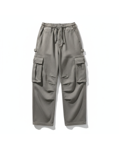 Pantalon cargo large poches latérales Scout - Gris chiné - 44