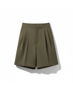 Short tailleur à pinces Élégance - Kaki - 36