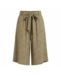 Short fluide imprimé fleuri Jardin - Kaki - 44