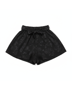 Short fluide imprimé fleuri Jardin - Noir - 44