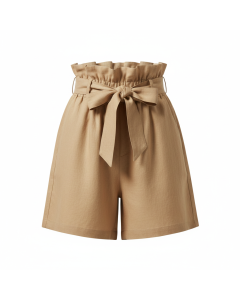 Short paperbag taille haute Ceinturée