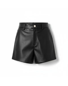 Short en cuir vegan Rock Star - Noir - 40