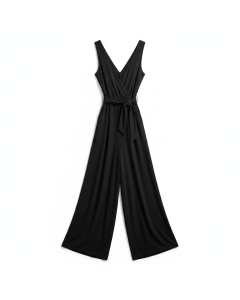 Combinaison pantalon en crêpe Audace - Noir - XXL