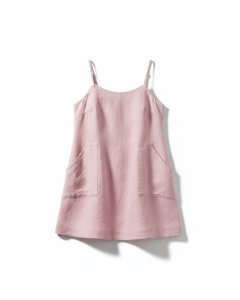 Robe courte en lin lavé Riviera - Rose poudré - XS