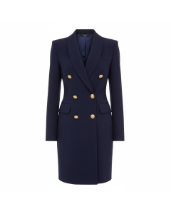 Robe blazer cintrée Power - Bleu marine - L