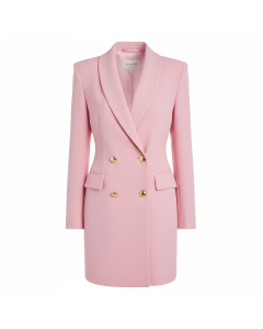 Robe blazer cintrée Power - Rose poudré - L