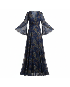 Fließendes Maxikleid aus Viskose Bohemia