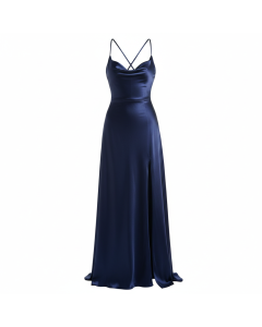 Rückenfreies Maxikleid aus Satin Diva