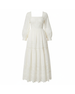 Maxikleid aus bestickter Baumwolle Jardin Secret